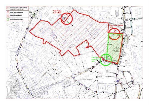 Mappa Zone a traffico limitato Napoli 1