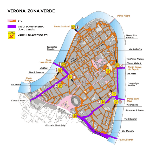 Mappa ZTL Verona