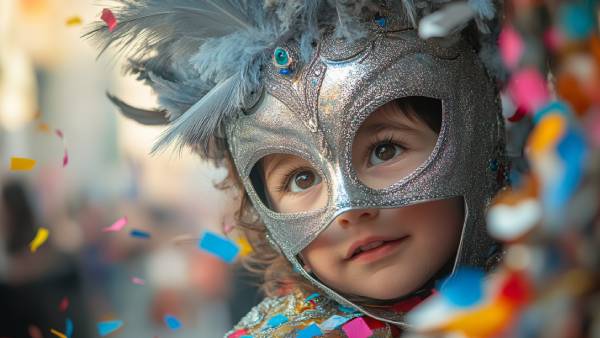 Bimbo mascherato al Carnevale di Venezia