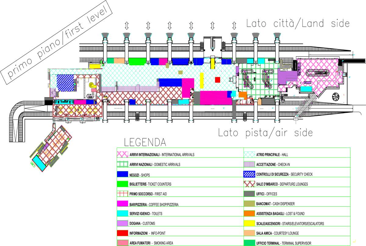 Mappa aeroporto Lamezia Terme Parcheggi Aeroporto Lamezia Terme