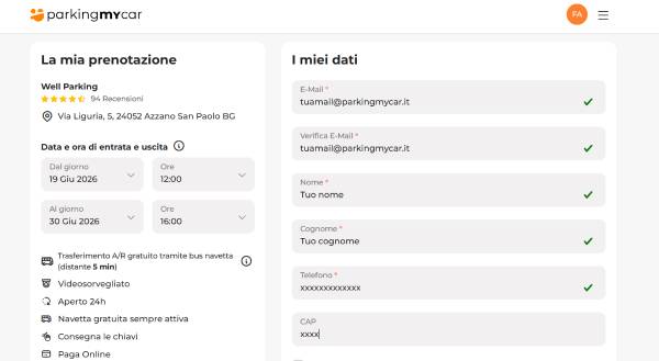 Prenotazione parcheggi Orio al Serio