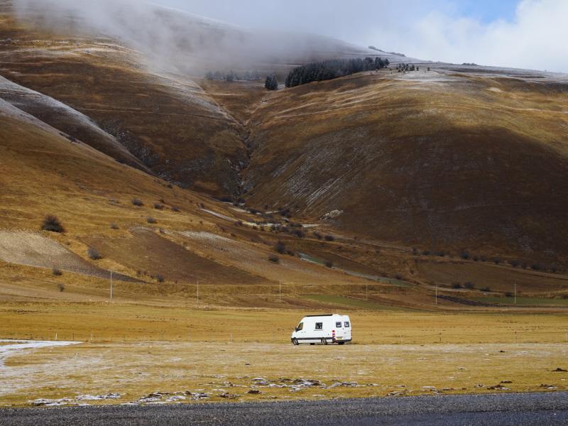 Camper in piana di Castelluccio